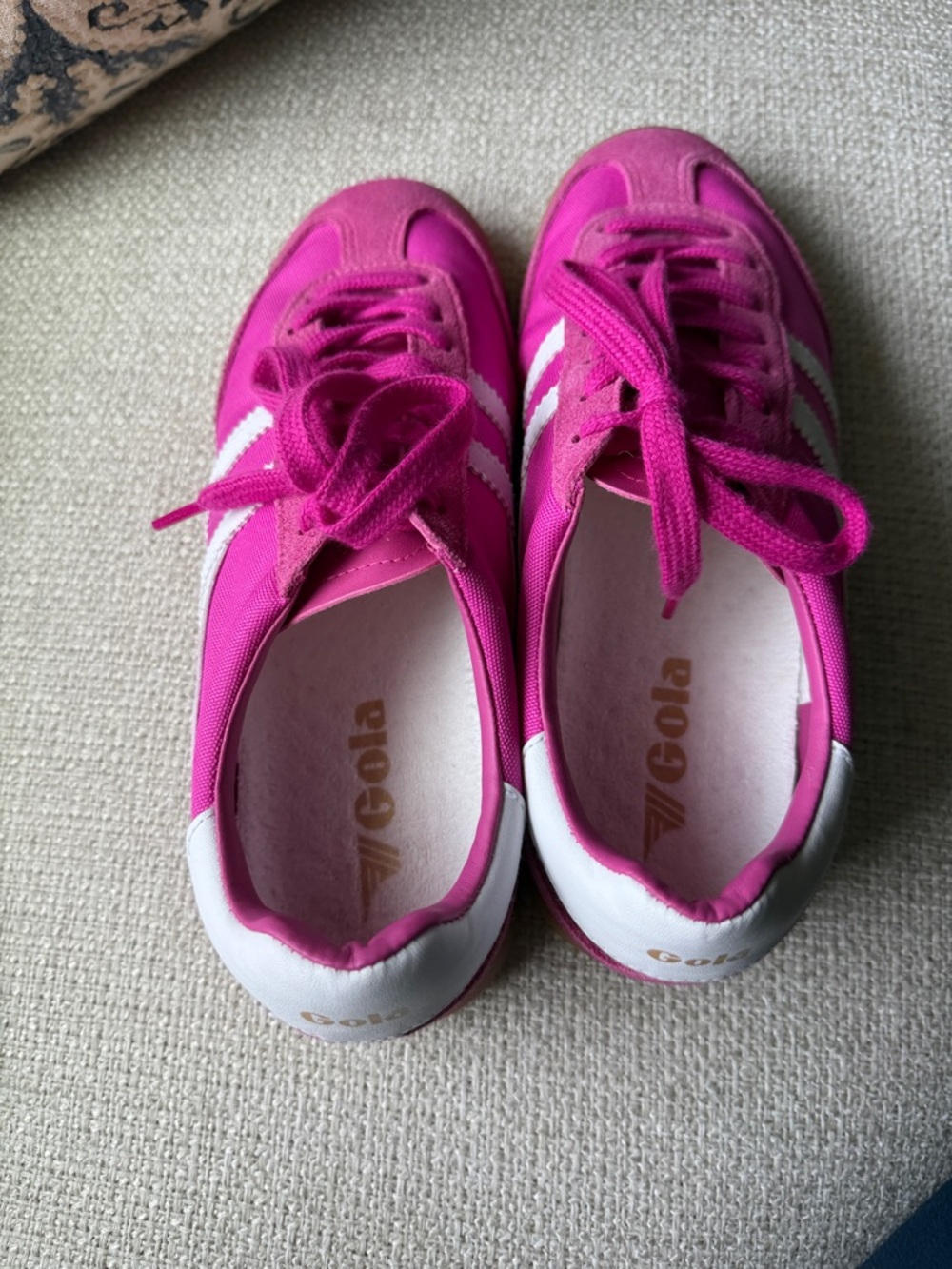Gola Pink and White Classic Sneakers - Picture 6 of 8